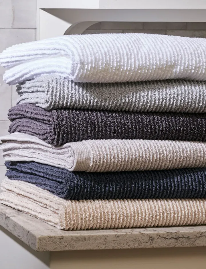 A view of an Aman towel stack