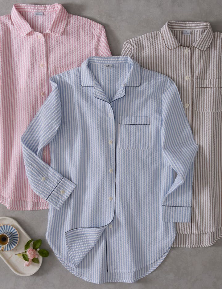 An overhead view of Matteo Sleep Shirts.