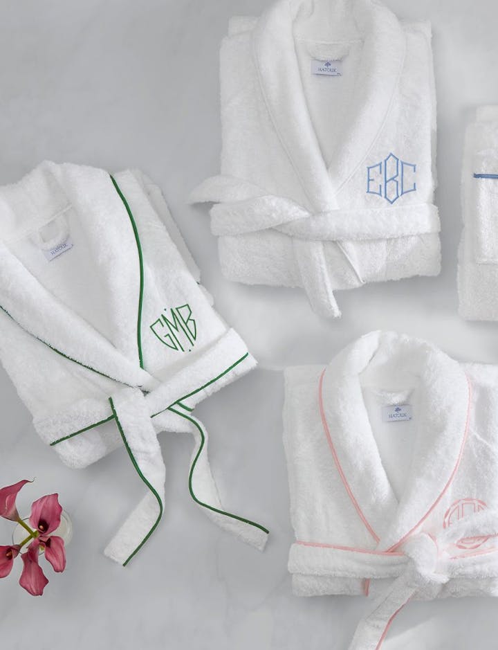 A photo of a Cairo Robe with monogram
