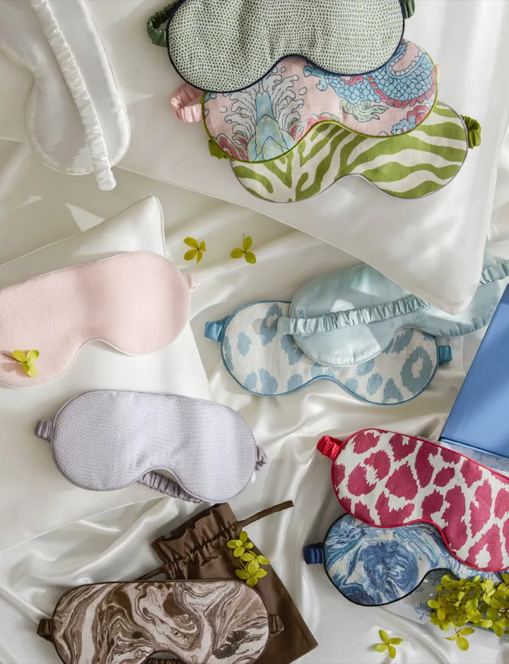 An overhead view of our sleep mask assortment