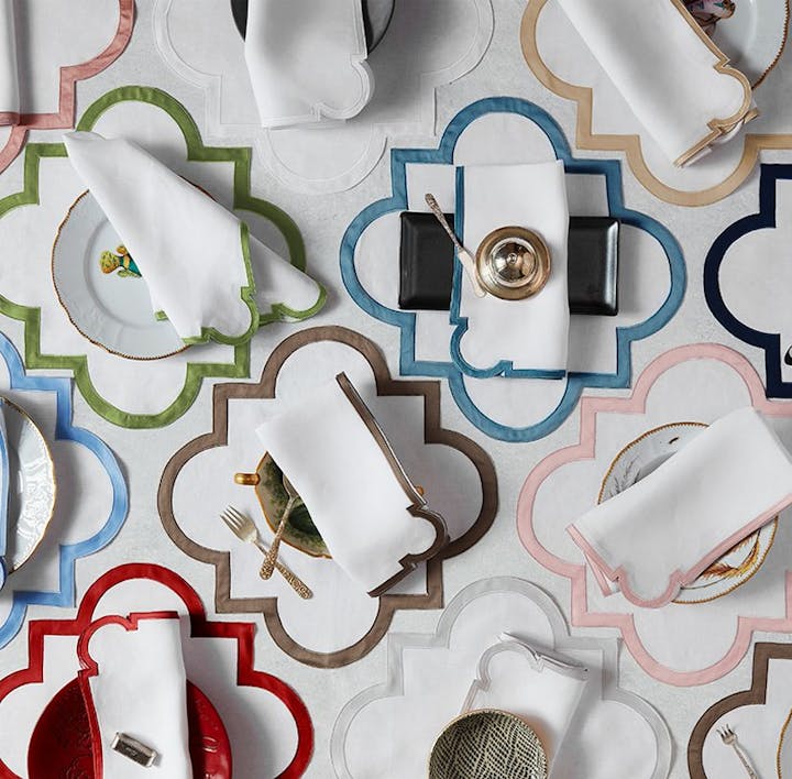 An overhead view of Mirasol table settings