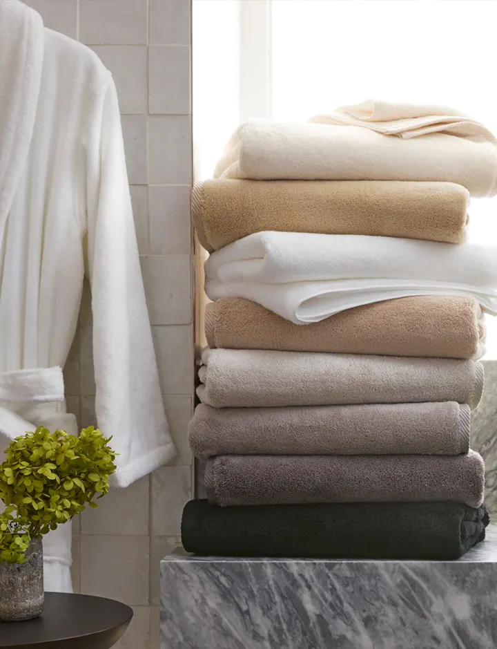 An view of a stack of Milagro Towels