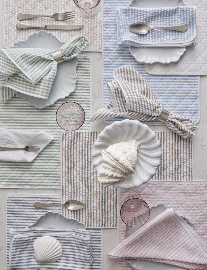 An overhead view of Matteo Table in assorted colors