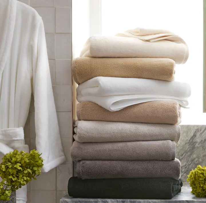 An assortment of Milagro Towels and Robe