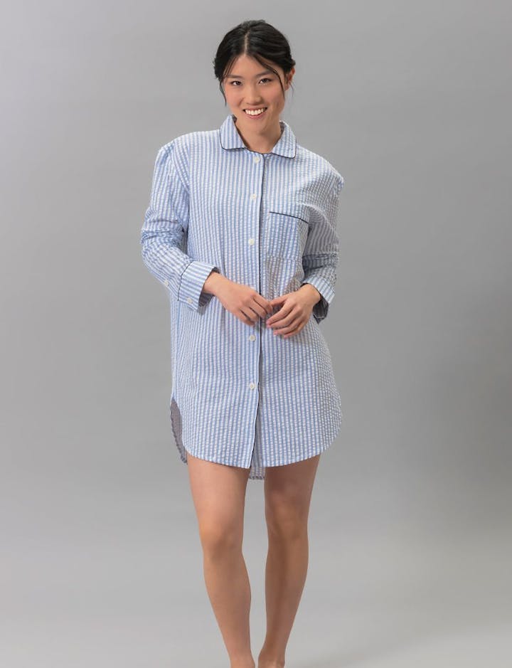 A model wearing a Sleep Shirt.